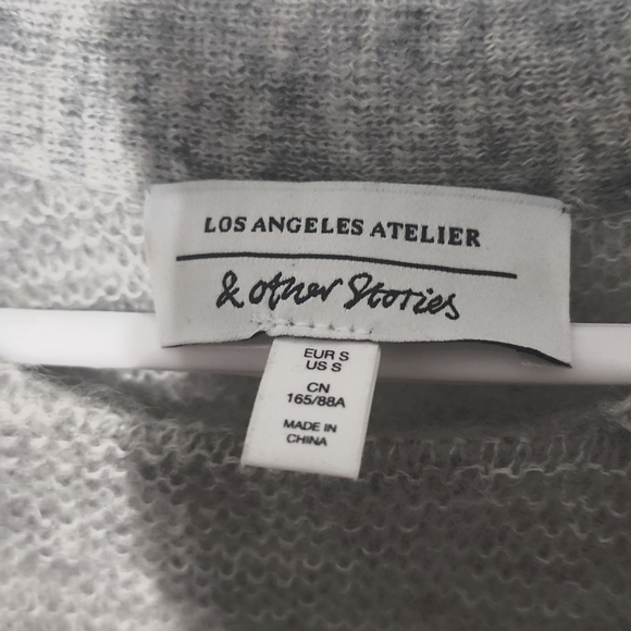 & Other Stories gray alpaca wool blend sweater size Small over sized - Picture 2 of 5